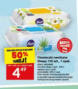 Twój Market Chusteczki nawilżane Sleepy aloes oferta