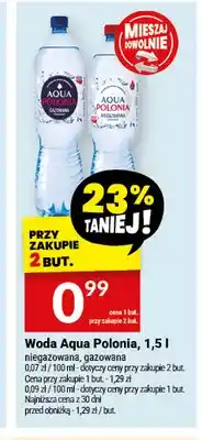 Twój Market Woda niegazowana Aqua Polonia oferta