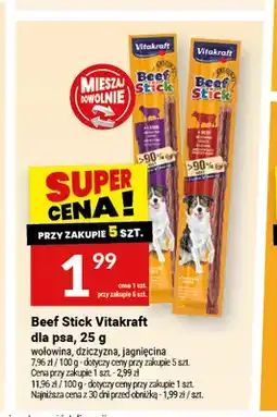 Twój Market Beef Stick Vitakraft dla psa wołowina oferta