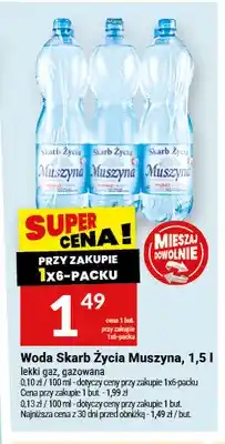 Twój Market Woda gazowana Skarb Życia Muszyna lekki gaz oferta