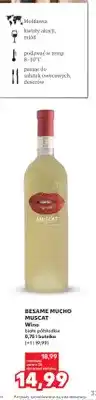 Kaufland Wino białe Besame Mucho Muscat półsłodkie oferta
