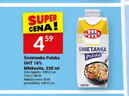 Twój Market Śmietanka Polska UHT Mlekovita 18% oferta