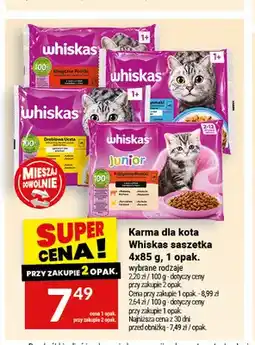 Twój Market Karma dla kota Whiskas saszetka 4-pak oferta