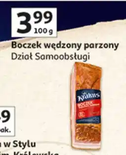 Auchan Boczek wędzony parzony oferta