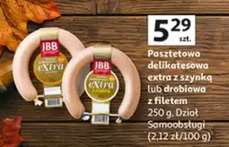 Auchan Pasztetowa delikatesowa extra z szynką lub drobiowa z filetem oferta