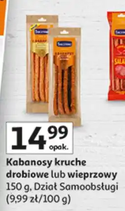 Auchan Kabanosy kruche drobiowe lub wieprzowy oferta