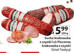 Auchan Sucha krakowska z szynki lub pieczona krakowska z szynki oferta