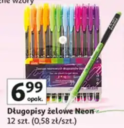 Auchan Długopisy żelowe Neon oferta