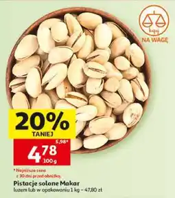 Auchan Pistacje solone Makar oferta