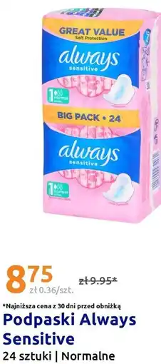 Action Podpaski Always Sensitive 24 sztuki | Normalne oferta
