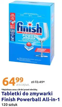 Action Tabletki do zmywarki Finish Powerball All-in-1 120 sztuk oferta