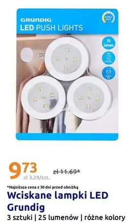 Action Wciskane lampki LED Grundig 3 sztuki | 25 lumenów | różne kolory oferta