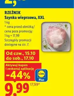 Lidl Szynka wieprzowa XXL Rzeźnik oferta