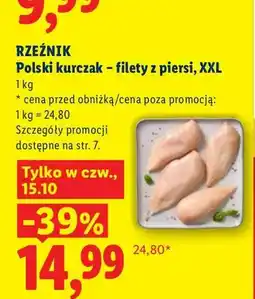 Lidl Polski kurczak - filety z piersi XXL Rzeźnik oferta