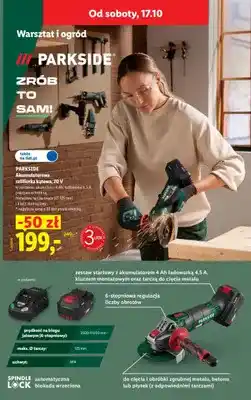 Lidl Akumulatorowa szlifierka kątowa Parkside oferta