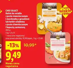 Lidl Kotlet de volaille z purée ziemniaczanym i marchewką z groszkiem Chef Select oferta