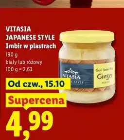 Lidl Imbir w plastrach biały Vitasia Japanese Style oferta