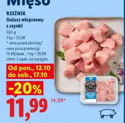 Lidl Gulasz wieprzowy z szynki Rzeźnik oferta