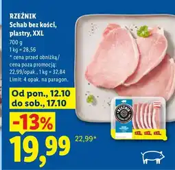 Lidl Schab bez kości plastry XXL Rzeźnik oferta