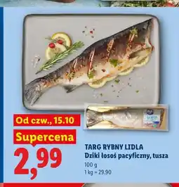 Lidl Dziki łosoś pacyficzny tusza Targ Rybny Lidla oferta