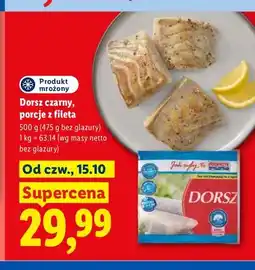 Lidl Dorsz czarny porcje z fileta Abramczyk oferta
