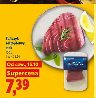 Lidl Tuńczyk żółtopłetwy stek Seamor oferta