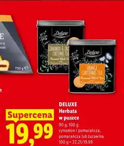 Lidl Herbata w puszce cynamon i pomarańcza Deluxe oferta