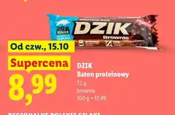 Lidl Baton proteinowy brownie Dzik oferta