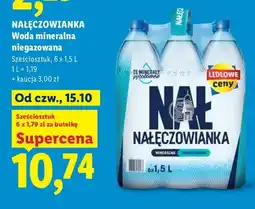 Lidl Woda mineralna niegazowana 6-pak Nałęczowianka oferta
