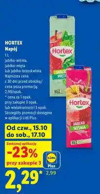 Lidl Napój jabłko-wiśnia Hortex oferta
