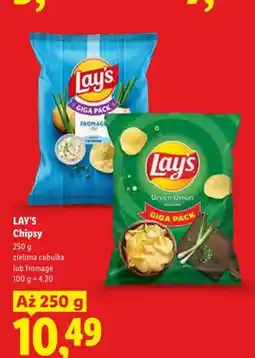 Lidl Chipsy zielona cebulka Lay's oferta