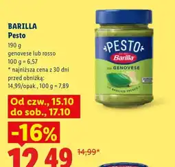 Lidl Pesto genovese Barilla oferta