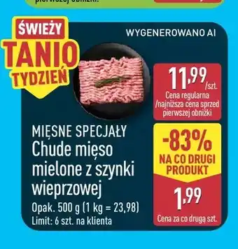 Chude mięso mielone z szynki wieprzowej Mięsne Specjały