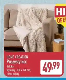 ALDI Puszysty koc Home Creation 130x170 cm oferta