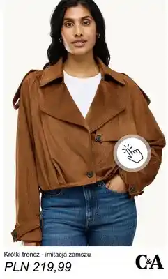 C&A Krótki trencz imitacja zamszu C & A oferta