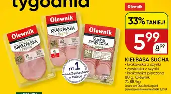 Kiełbasa sucha krakowska pieczona Olewnik