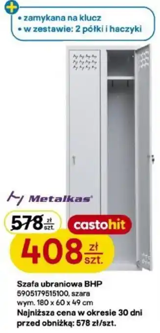 Szafa ubraniowa BHP castohit