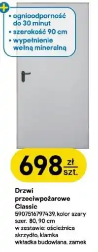 Castorama Drzwi przeciwpożarowe Classic oferta
