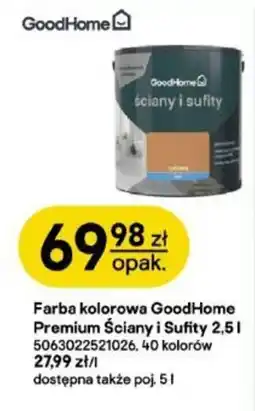 Castorama Farba kolorowa GoodHome Premium Ściany i Suity oferta