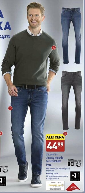 ALDI Jeansy męskie ze stretchem oferta
