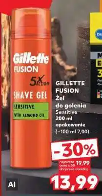 Kaufland GILLETTE FUSION Żel do golenia Sensitive 200 ml opakowanie oferta