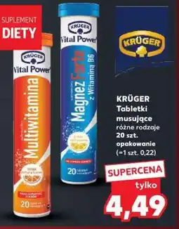 Kaufland KRÜGER Tabletki musujące różne rodzaje 20 szt. opakowanie (=1 szt. 0,22) oferta