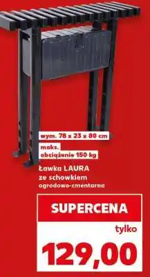 Kaufland Ławka LAURA ze schowkiem ogrodowo-cmentarna oferta