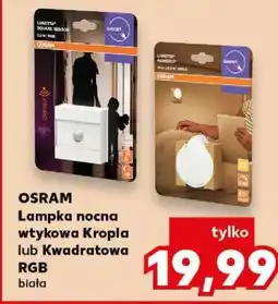 Kaufland OSRAM Lampka nocna wtykowa Kropla lub Kwadratowa RGB biała oferta