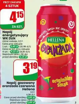 Dino Napój gazowany oranżada czerwona Hellena oferta