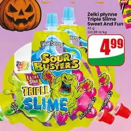 Dino żelki płynne Triple Slime Sweet And Fun oferta
