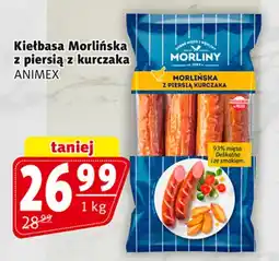 Prim Market Kiełbasa Morlińska z piersią z kurczaka ANIMEX oferta