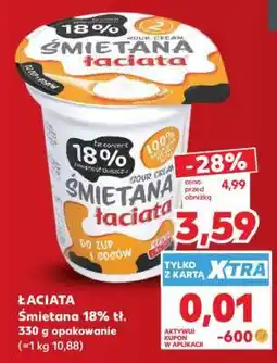 Kaufland ŁACIATA Śmietana 18% tł oferta