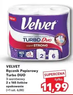 Kaufland VELVET Ręcznik Papierowy Turbo DUO oferta