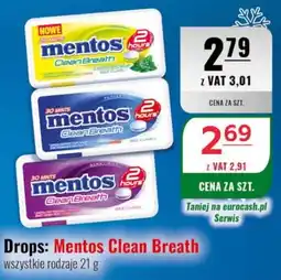 Eurocash Drops: Mentos Clean Breath oferta